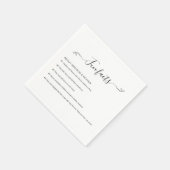 Serviette En Papier Fun Facts Mariage Napkins (Coin)