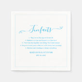 Serviette En Papier Fun Facts Mariage Napkins (Devant)