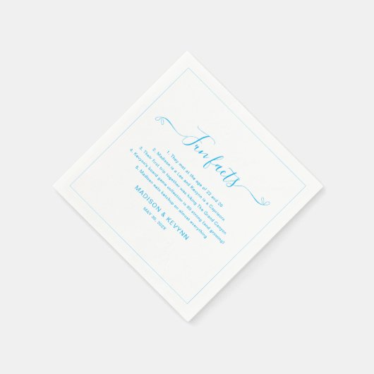 Serviette En Papier Fun Facts Mariage Napkins (Coin)