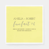 Serviette En Papier Fun Facts Mariage Napkins (Devant)