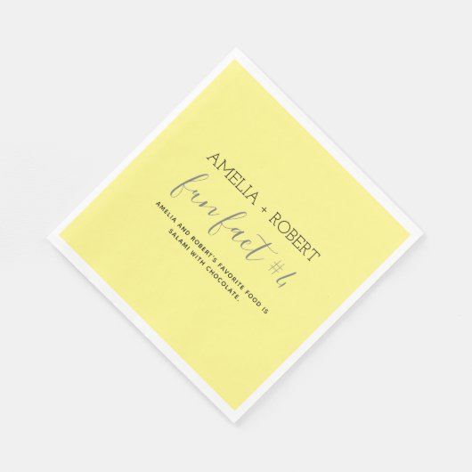 Serviette En Papier Fun Facts Mariage Napkins (Coin)