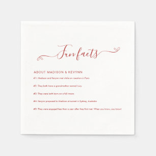 Serviette En Papier Fun Facts Mariage Napkins