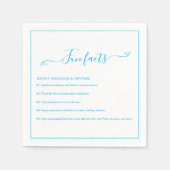 Serviette En Papier Fun Facts Mariage Napkins (Devant)