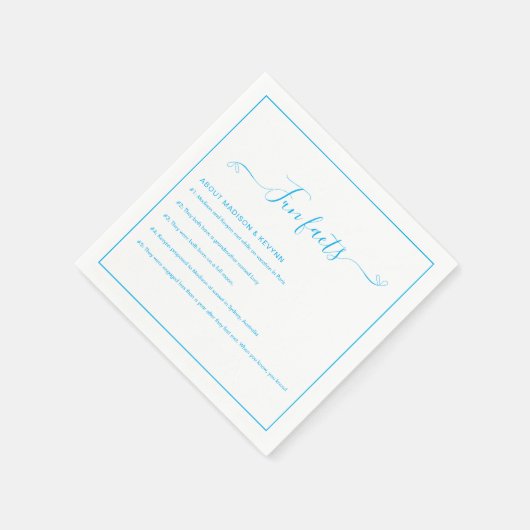 Serviette En Papier Fun Facts Mariage Napkins (Coin)