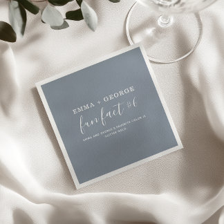 Serviette En Papier Fun Facts Mariage Napkins