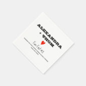 Serviette En Papier Fun Facts Mariage Napkins (Coin)