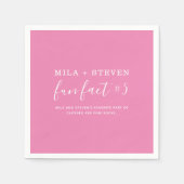 Serviette En Papier Fun Facts Mariage Napkins (Devant)