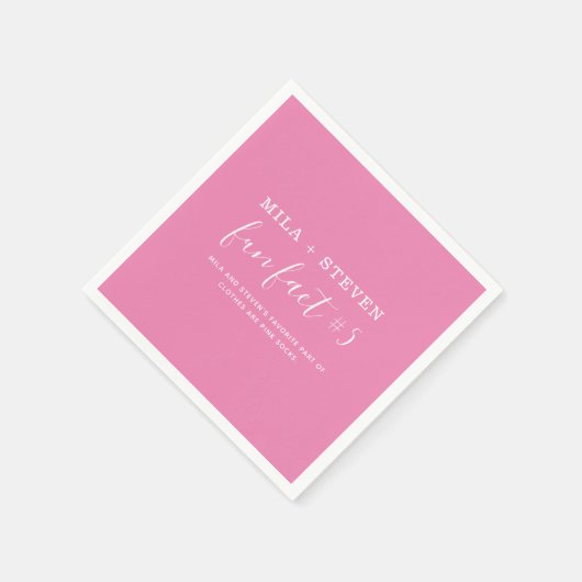 Serviette En Papier Fun Facts Mariage Napkins (Coin)
