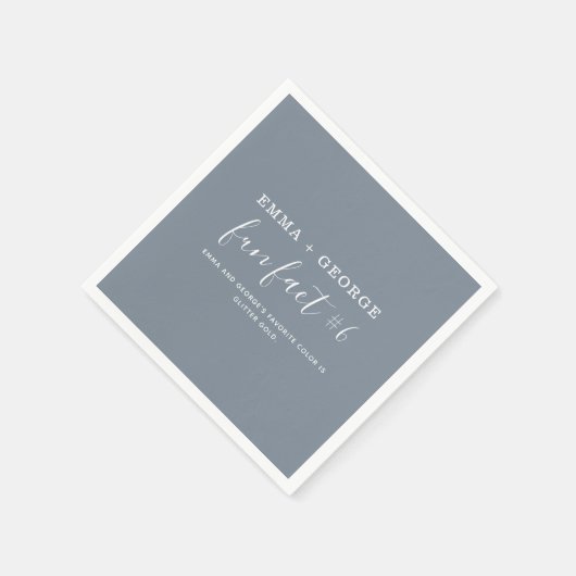 Serviette En Papier Fun Facts Mariage Napkins (Coin)