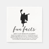 Serviette En Papier Fun Facts Moderne Parti de graduation (Devant)