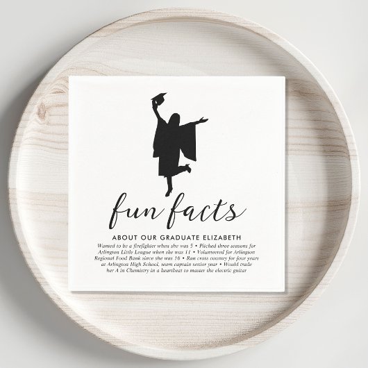 Serviette En Papier Fun Facts Moderne Parti de graduation