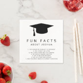 Serviette En Papier Fun Facts Mortier Board Simple Graduation (En situation)