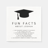 Serviette En Papier Fun Facts Mortier Board Simple Graduation (Devant)