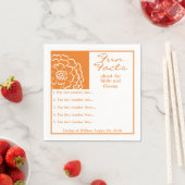 Serviette En Papier Fun Facts Orange Marigold Mariage Réception (En situation)