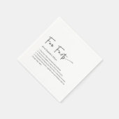 Serviette En Papier Fun Facts Personnalisés Mariage Cocktail Napkins (Coin)