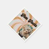 Serviette En Papier Fun Facts Retro Boho Photo Graduation (Coin)