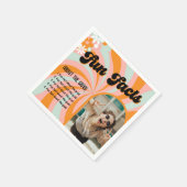 Serviette En Papier Fun Facts Retro Boho Photo Graduation (Coin)