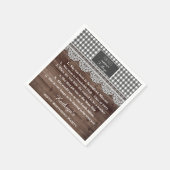 Serviette En Papier Fun Facts Rustique fête d'anniversaire (Coin)
