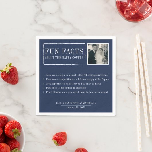 Serviette En Papier Fun Facts serviettes pour mariages & anniversaire (En situation)