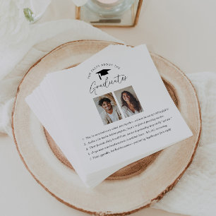 Serviette En Papier Fun Facts sur les 2 diplômés