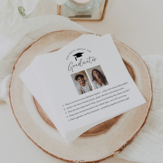 Serviette En Papier Fun Facts sur les 2 diplômés