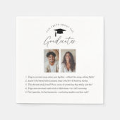 Serviette En Papier Fun Facts sur les 2 diplômés (Devant)