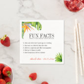Serviette En Papier Fun Facts Tropical Foliing Personnalisé (En situation)