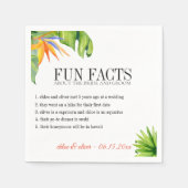 Serviette En Papier Fun Facts Tropical Foliing Personnalisé (Devant)