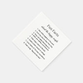 Serviette En Papier Fun Facts Wedding Napkins Personalized Couple Stor (Coin)