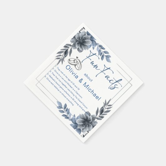 Serviette En Papier Fun Faits Floral Moderne Mariage serviettes (Coin)