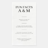 Serviette En Papier Fun Faits modernes Audacieux Typographie Mariage (Devant)