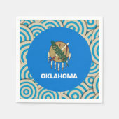 Serviette En Papier Fun Filled, drapeau rond de l'Oklahoma (Devant)
