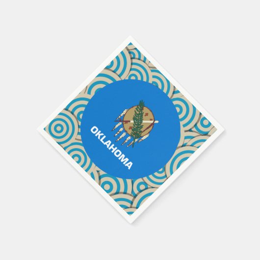 Serviette En Papier Fun Filled, drapeau rond de l'Oklahoma (Coin)