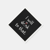 Serviette En Papier Fun Fun Avec Vin Rouge (Coin)