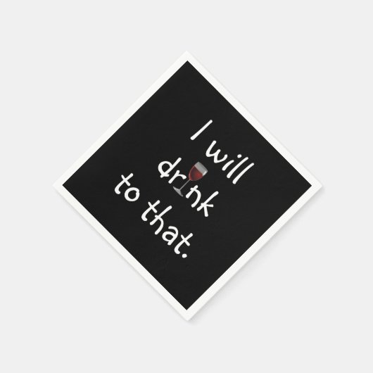 Serviette En Papier Fun Fun Avec Vin Rouge (Coin)