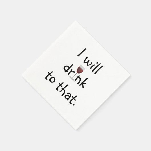 Serviette En Papier Fun Fun Avec Vin Rouge (Coin)