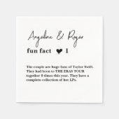 Serviette En Papier Fun Fun Fact Napkins Mariage de script moderne (Devant)