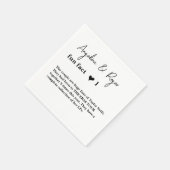 Serviette En Papier Fun Fun Fact Napkins Mariage de script moderne (Coin)