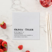 Serviette En Papier Fun Fun Fact Réception Mariage Cocktail Napktail (En situation)