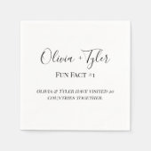 Serviette En Papier Fun Fun Fact Réception Mariage Cocktail Napktail (Devant)