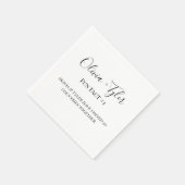 Serviette En Papier Fun Fun Fact Réception Mariage Cocktail Napktail (Coin)