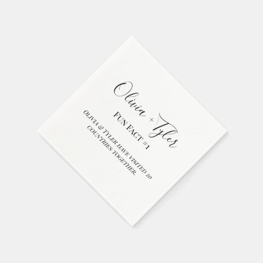 Serviette En Papier Fun Fun Fact Réception Mariage Cocktail Napktail (Coin)