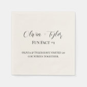 Serviette En Papier Fun Fun Fact Réception Mariage Cocktail Napktail (Devant)