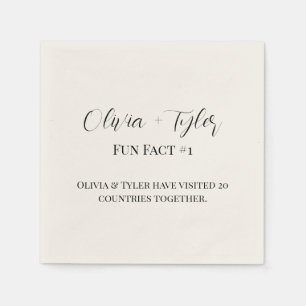 Serviette En Papier Fun Fun Fact Réception Mariage Cocktail Napktail