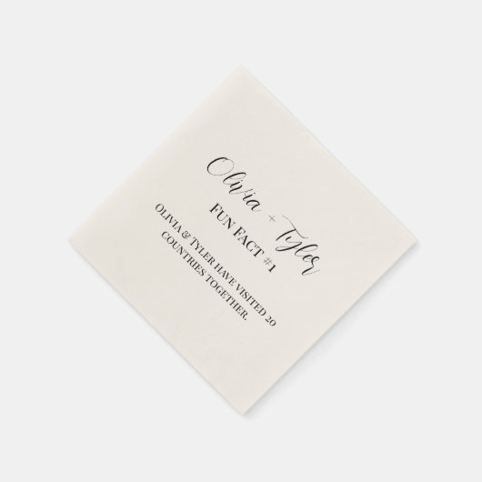 Serviette En Papier Fun Fun Fact Réception Mariage Cocktail Napktail (Coin)