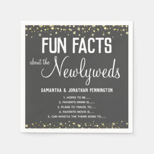 Serviette En Papier Fun Fun Facts Confetti Napkin minimal