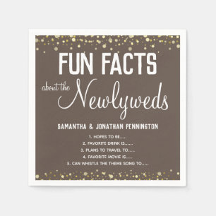 Serviette En Papier Fun Fun Facts Confetti Napkin minimal
