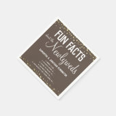 Serviette En Papier Fun Fun Facts Confetti Napkin minimal (Coin)