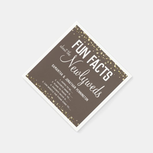 Serviette En Papier Fun Fun Facts Confetti Napkin minimal (Coin)