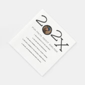 Serviette En Papier Fun Fun Facts de la fête de graduation photos pers (Coin)